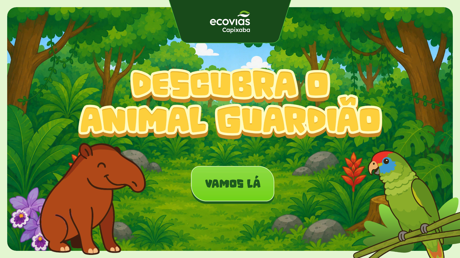 Tela do jogo Descubra o Animal Guardião